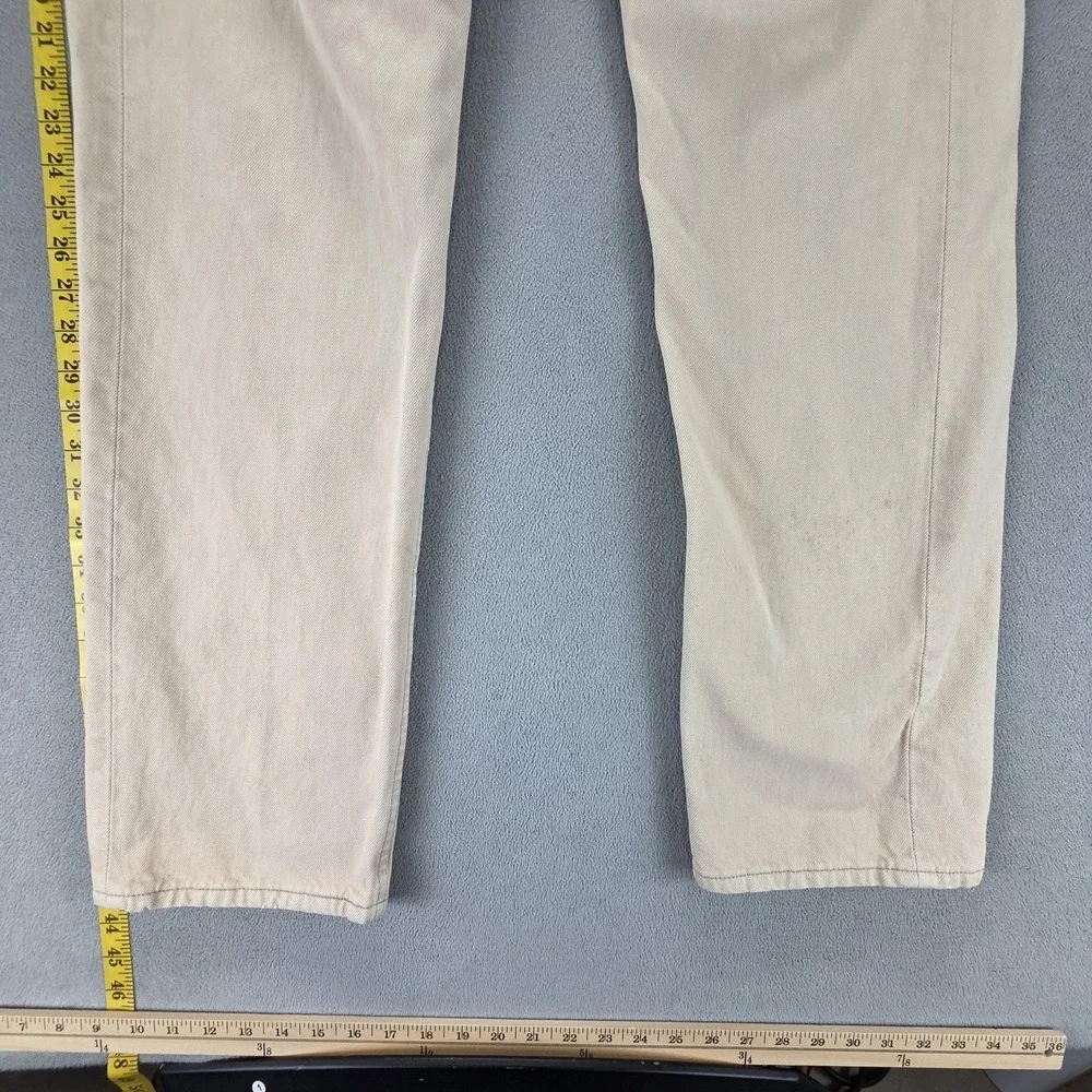 Vintage Levis 501 Jeans Mens Beige‎ Straight Button Fly USA Stains Fits 32x34